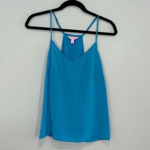 Lilly Pulitzer Dusk racer back silk tank top. Size Medium.